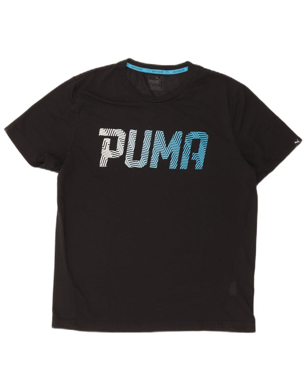 Puma Herre Grafisk T-Shirt Top Medium Sort Polyester