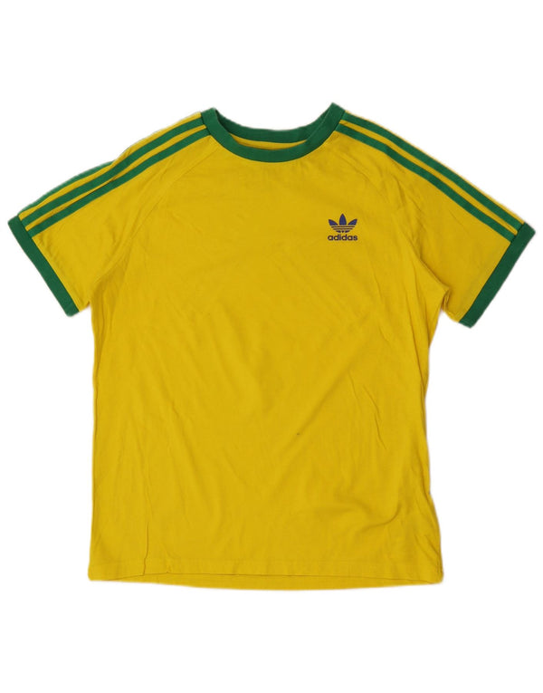 Adidas drenge T-shirt top 13-14 år gul bomuld
