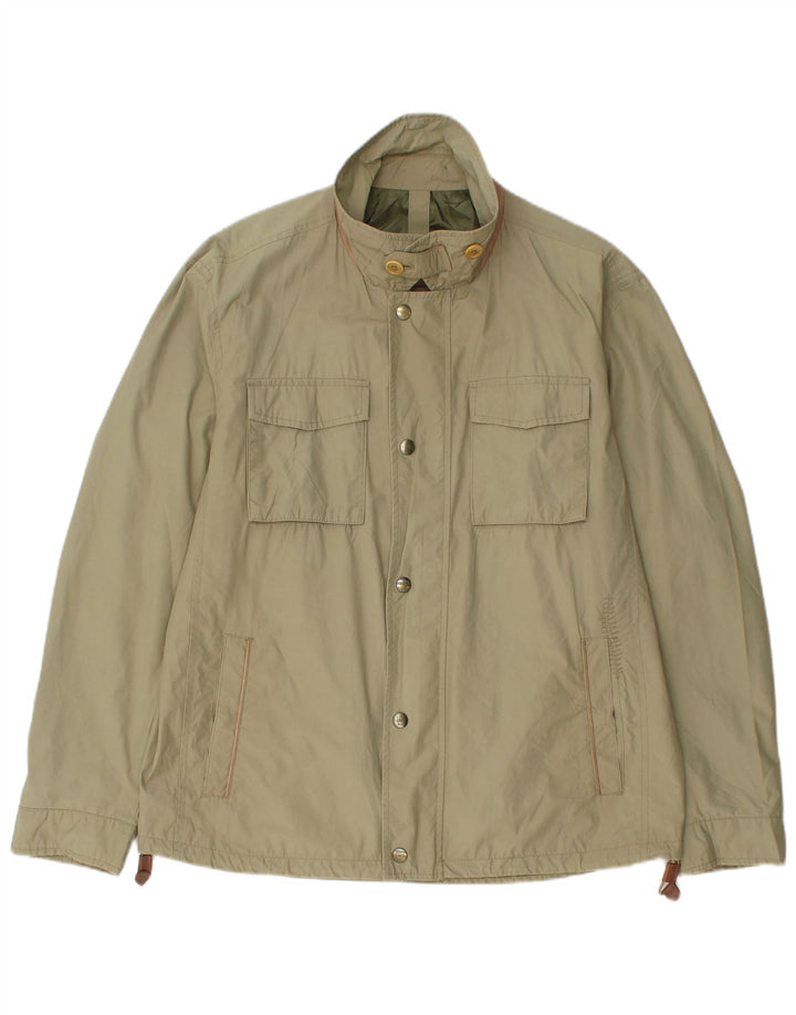 Massimo Dutti Herre Utility Jacket UK 42 XL Khaki Nylon