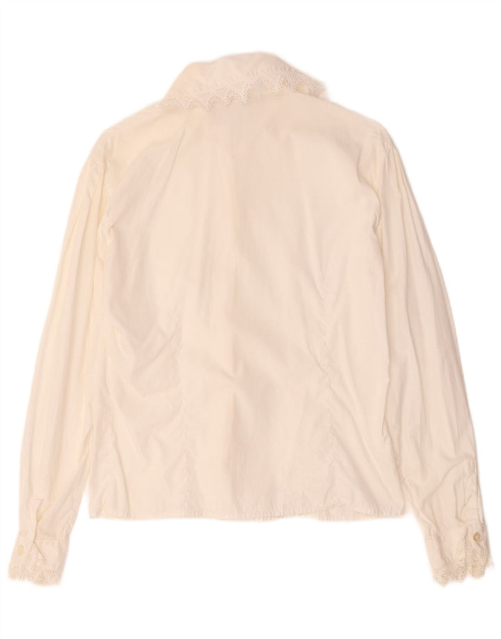 Byblos Dame Shirt Bluse UK 14 Medium White