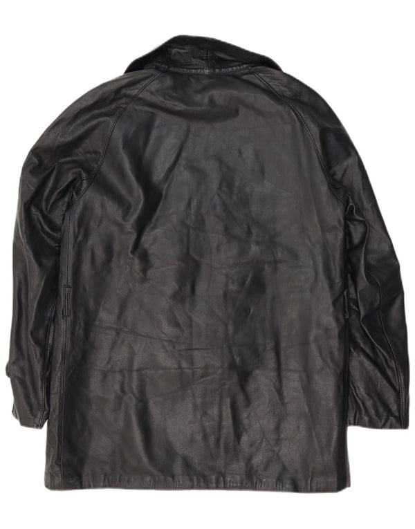 Vintage Herre Læderjakke UK 38 Medium Sort Læder