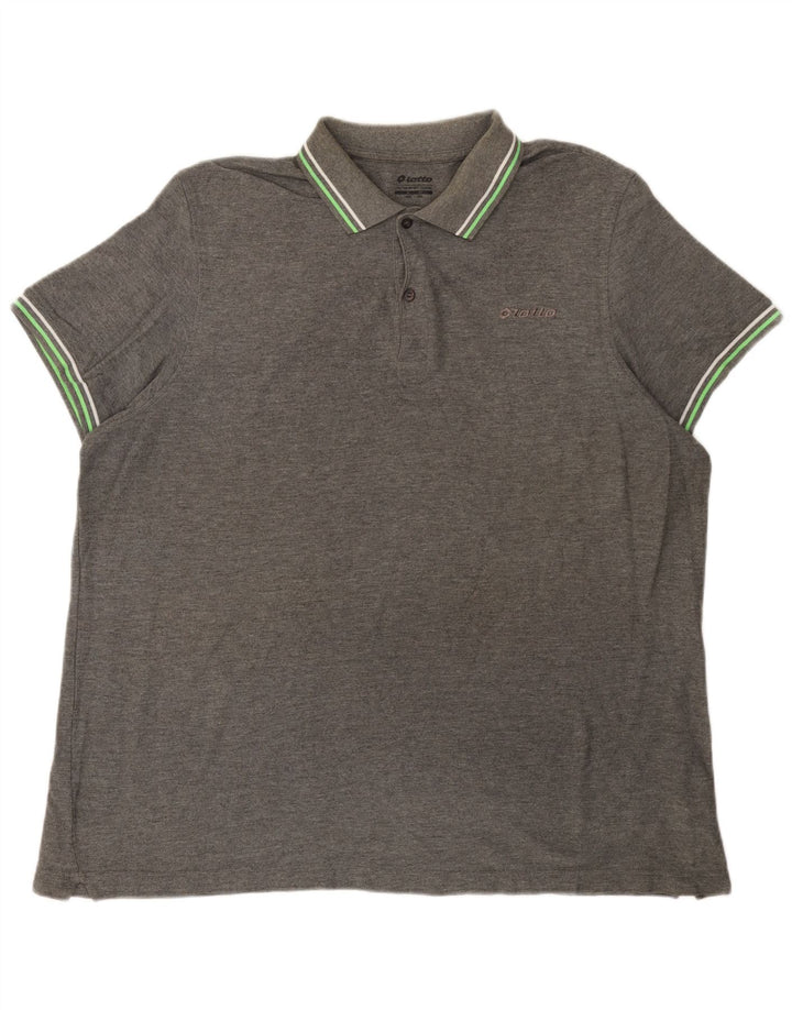Lotto Herre Polo Shirt 2XL Grå Bomuld
