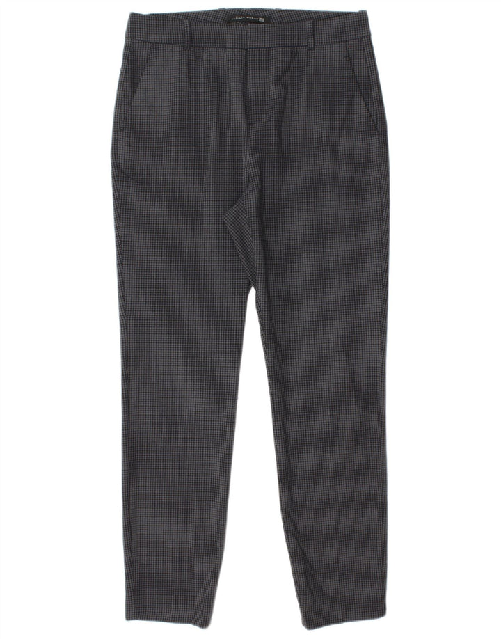 Zara Slim Suit Bukser til kvinder EU 40 Medium W30 L28 Grå Houndstooth