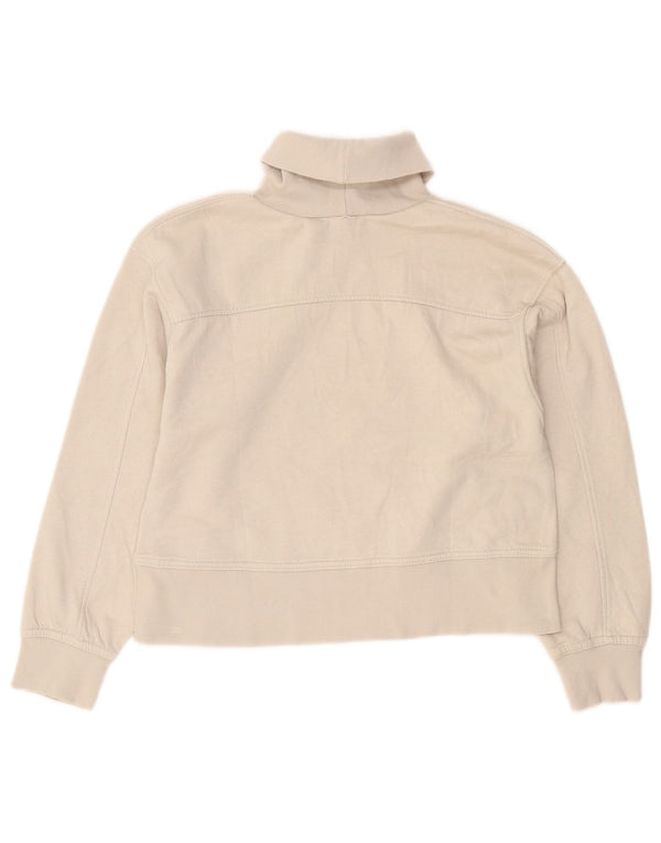 Zara Womens Crop Sweatshirt Jumper UK 10 Small White