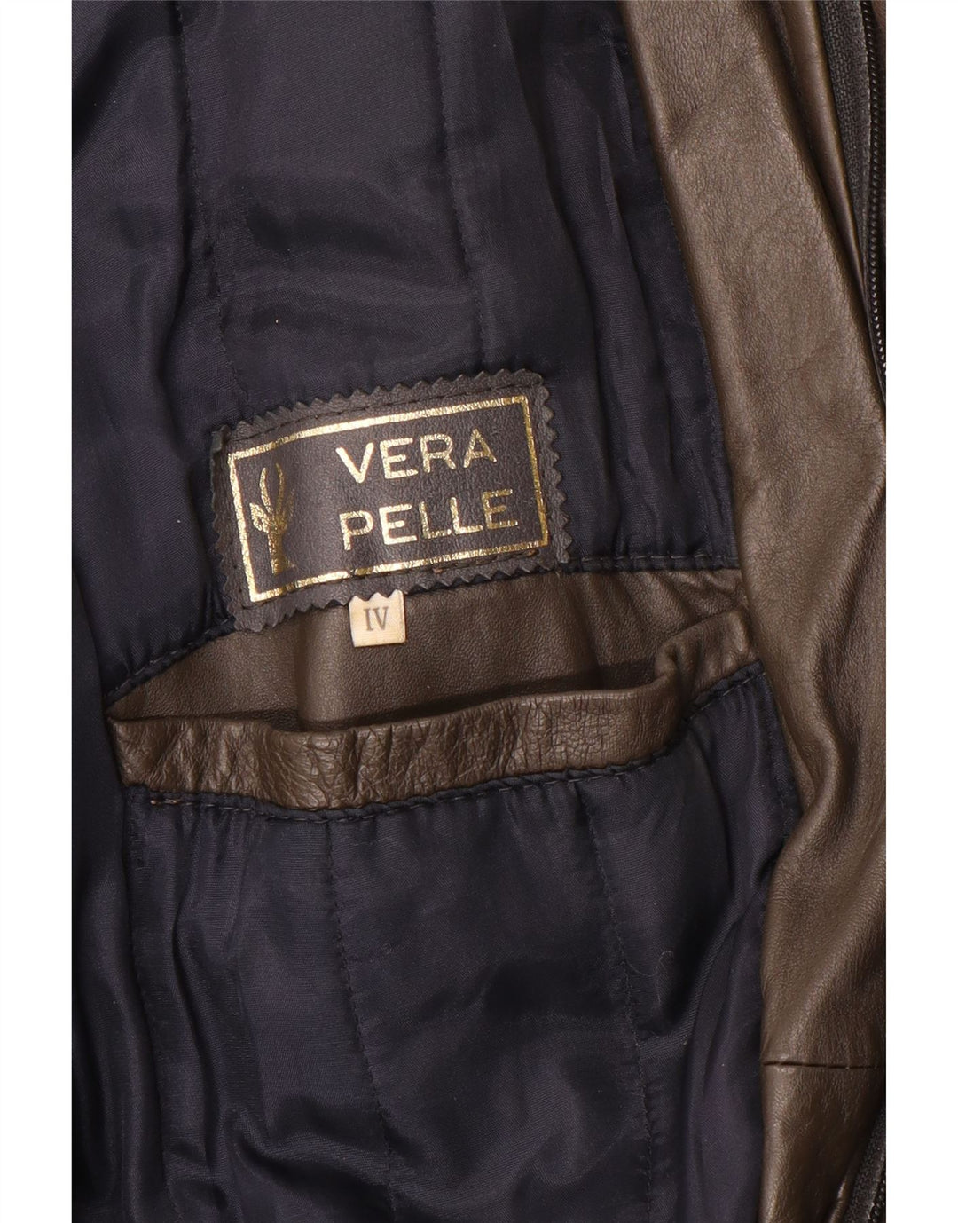 Vintage herre læderfrakke UK 38 medium brunt læder
