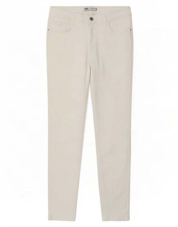 Zara Dame Skinny Jeans EU 44 XL W34 L27 Hvid