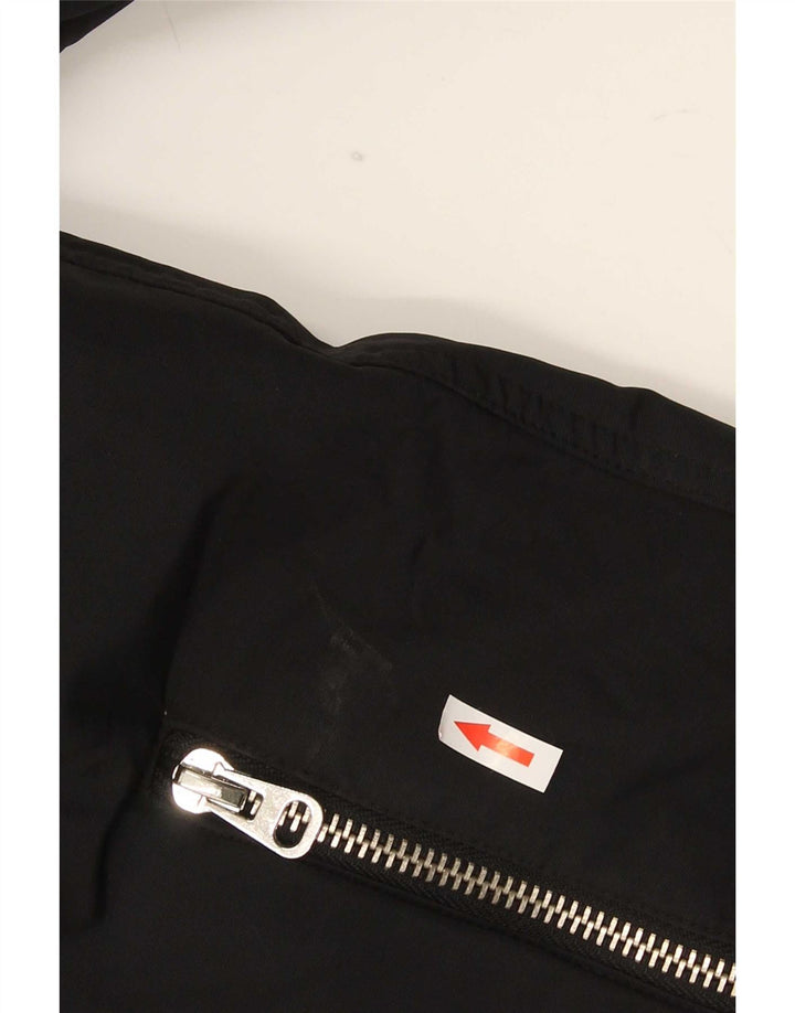 Zara Dame Hætte Polstret Jakke UK 18 XL Sort