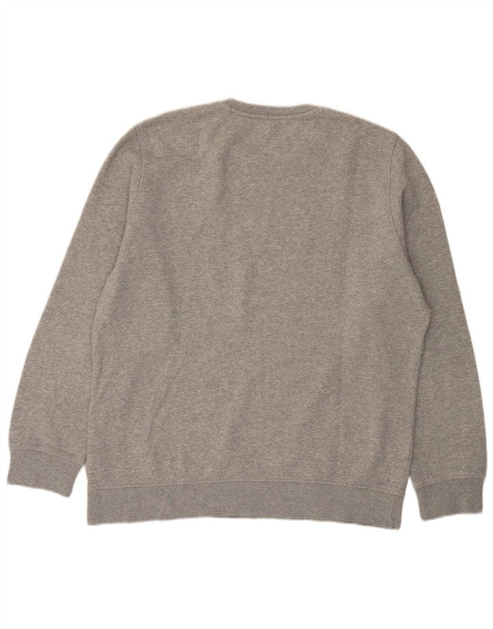Reebok Sweatshirt til mænd, stor grå flækket bomuld