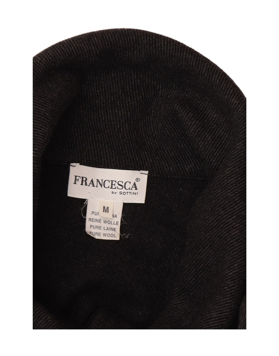 Francesca Dame Cape Coat UK 14 Medium Grey Nålestribet Uld