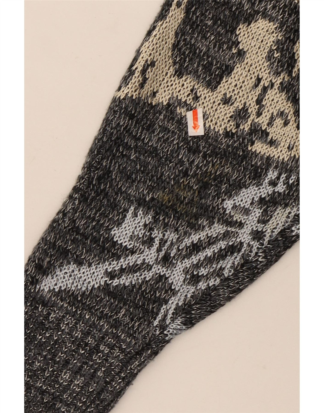 Marco Pecci Herre V-hals sweater UK 40 Medium Grey Fair Isle