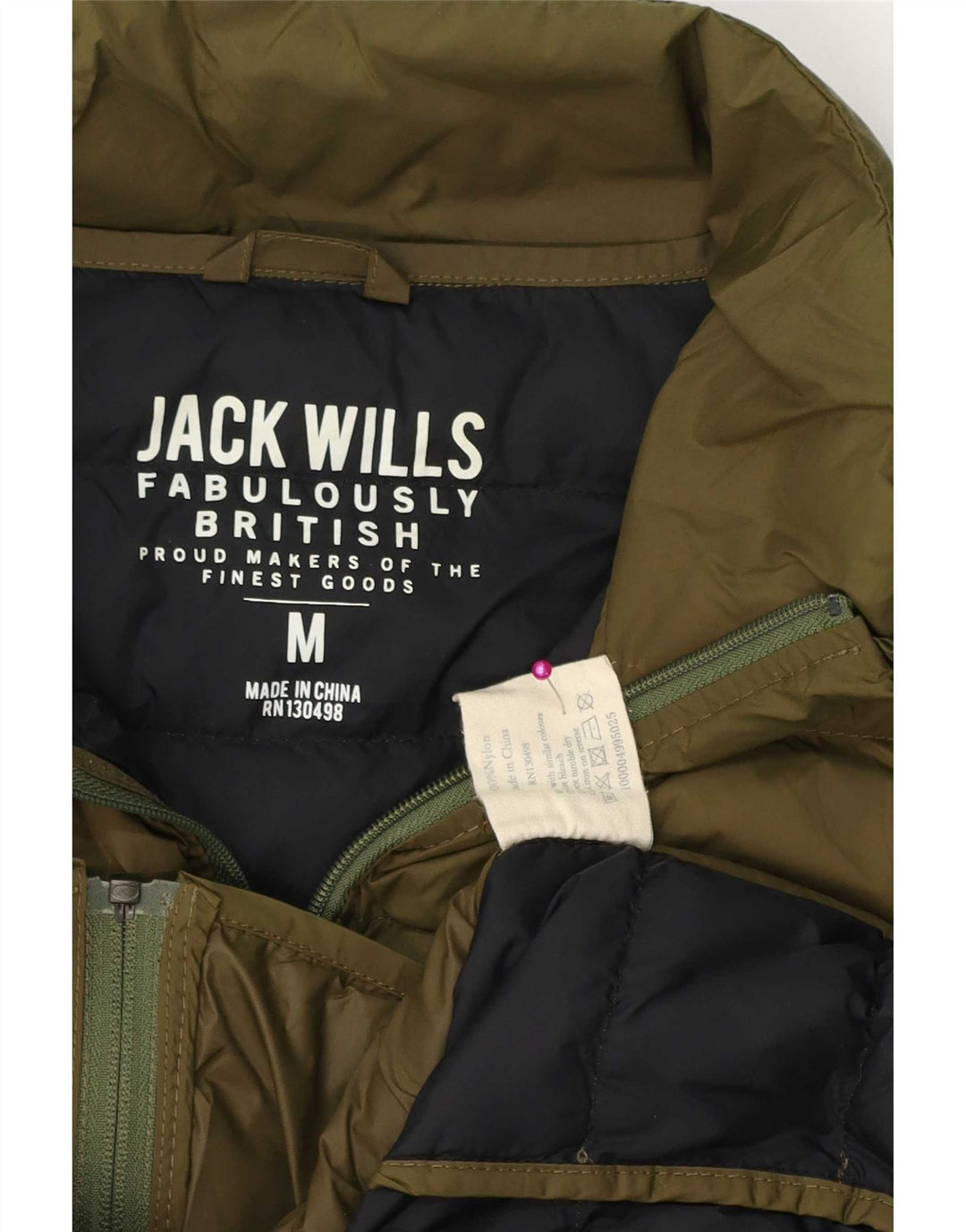 Jack Wills Herre Polstret Gilet UK 38 Medium Grøn Nylon