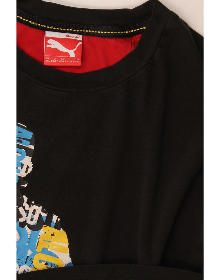 Puma Herre Grafisk T-Shirt Top 2XL Sort