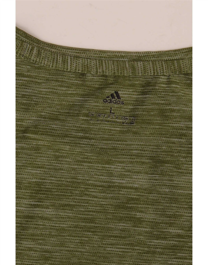Adidas Herre T-Shirt Top Stor Grøn Flecked