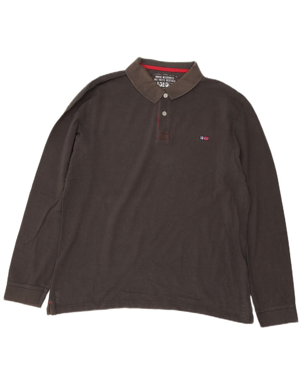 Napapijri Langærmet Rugby Polo Shirt til mænd 2XL Grå