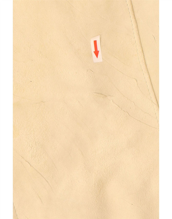 Vintage dame ruskindsjakke UK 12 Medium Beige Læder