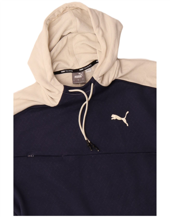 PUMA Hættetrøje til mænd Large Navy Blue Colourblock
