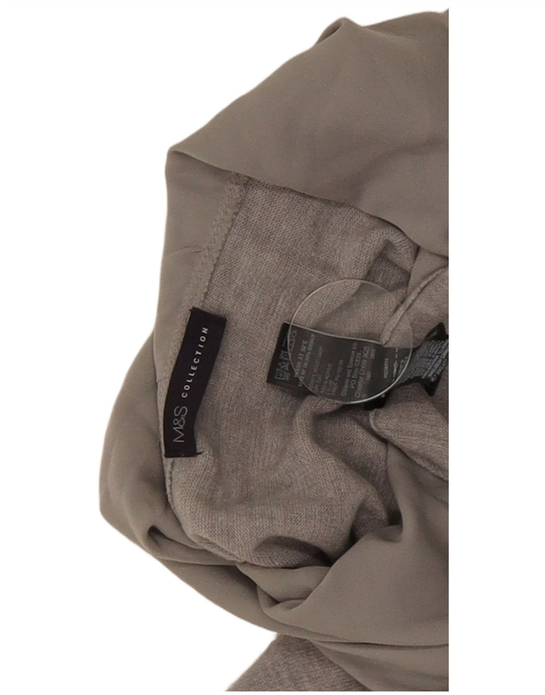 Marks & Spencer Dame Top Langærmet UK 14 Medium Grey Flecked Acryl