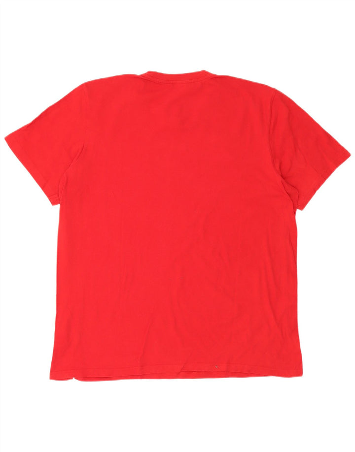 Adidas Herre T-Shirt Top XL Rød Bomuld