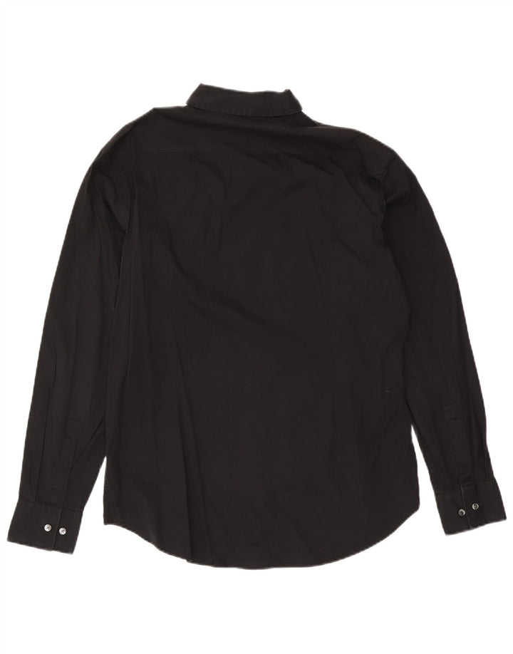 Hugo Boss Herre Slim Fit Skjorte Størrelse 41 16 Large Sort