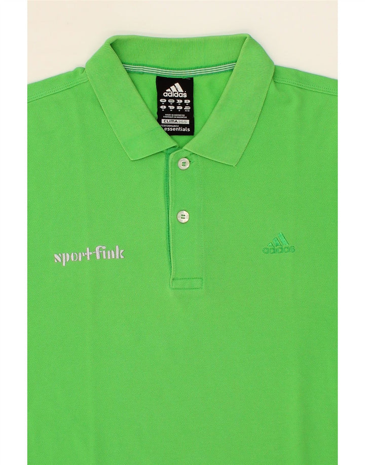 ADIDAS Mens Clima 365 Polo Shirt Medium Green Cotton Vintage Adidas and Second-Hand Adidas from Messina Hembry 