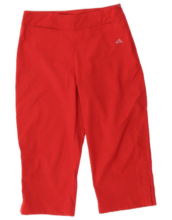 Adidas Dame Capri Bukser UK 14 Large W30 L19 Rød Polyester