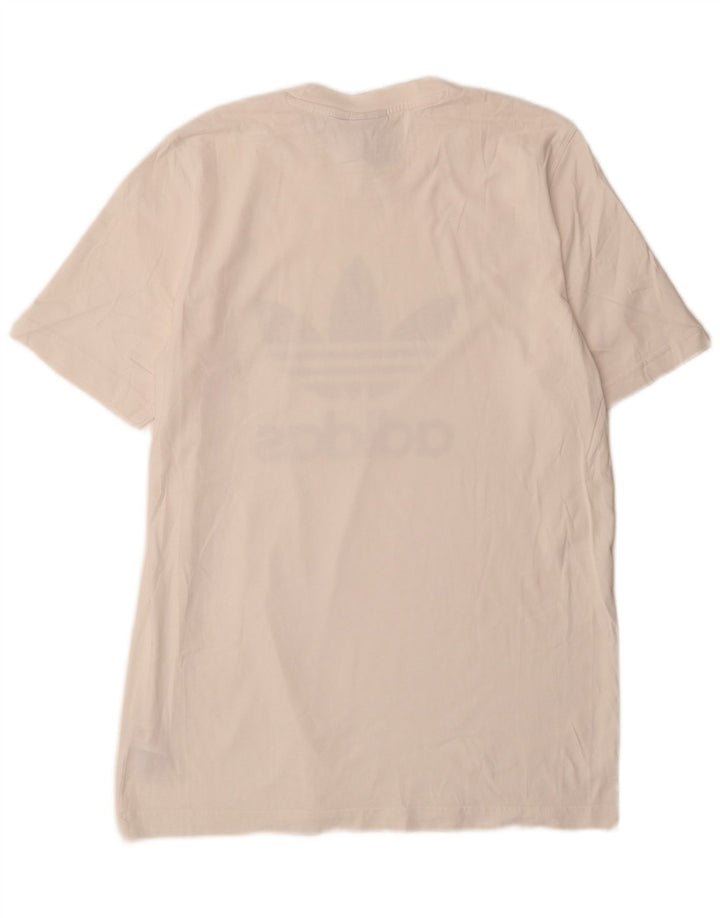 Adidas Grafisk T-shirt top til mænd Medium hvid bomuld