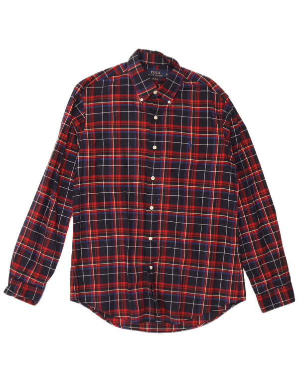 Polo Ralph Lauren Herre Custom Fit skjorte Medium marineblå ternet bomuld