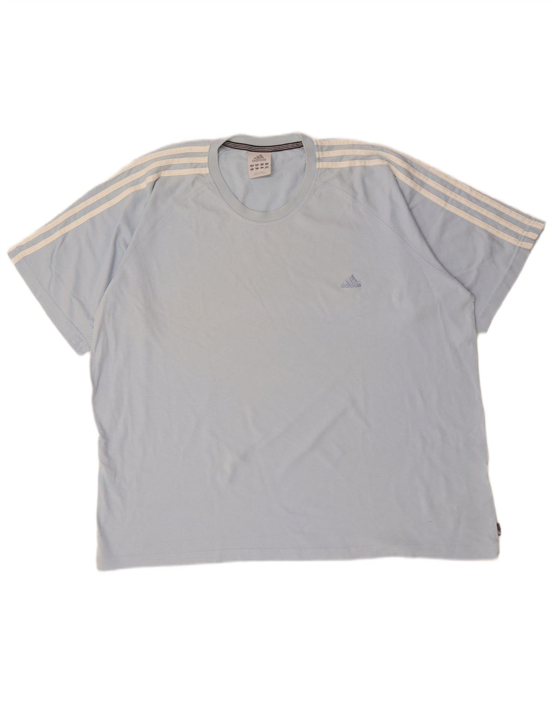 Adidas Herre T-Shirt Top 2XL Blå Bomuld
