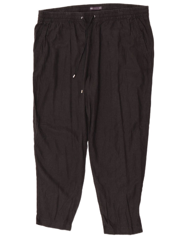 Marks & Spencer Dame tilspidsede fritidsbukser UK 22 3XL W44 L29 Sort