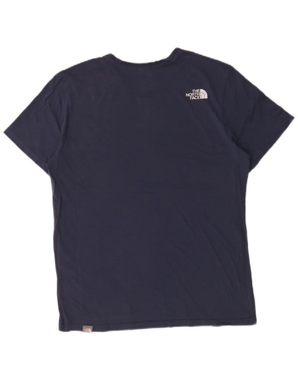 The North Face Mens Graphic T-Shirt Top Medium Navy Blue Cotton
