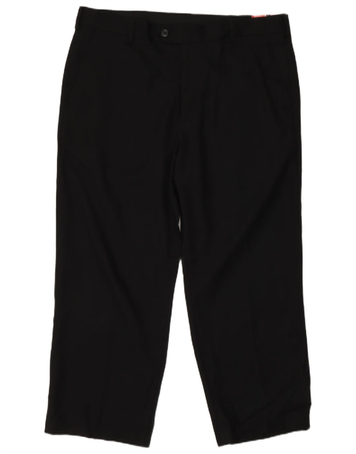 Izod Straight Suit Bukser til mænd W36 L26 Sort polyester