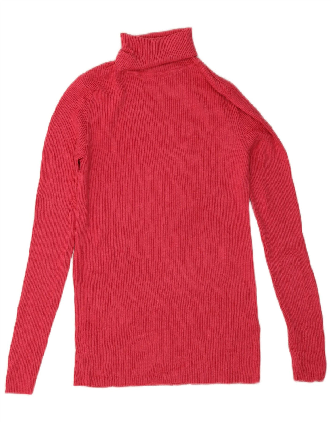 Marks & Spencer Dame Rullehals sweater UK 10 Small Pink Viscose