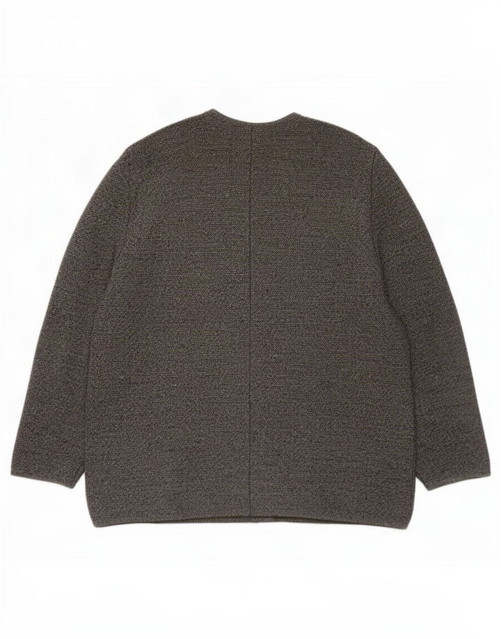 Kaufmann Herre Cardigan Sweater IT 56 2XL Grå Virgin Wool