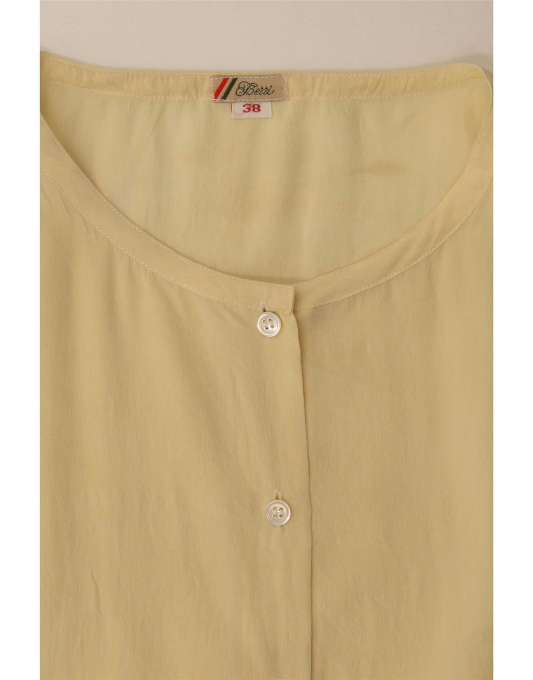 Berri Kortærmet skjortebluse til kvinder EU 38 Medium Gul
