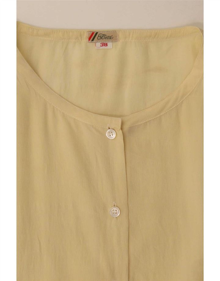 Berri Kortærmet skjortebluse til kvinder EU 38 Medium Gul