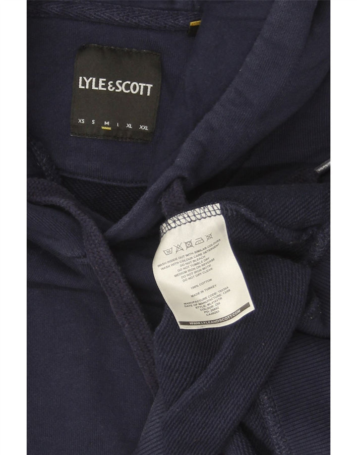LYLE & SCOTT Hættetrøje til mænd Medium marineblå bomuld