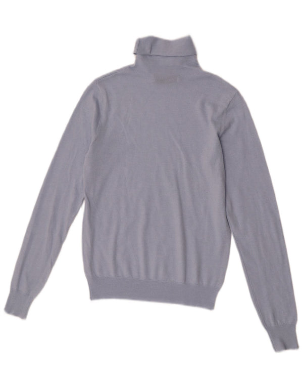 Zara Dame Rullehals Sweater UK 12 Medium Blue