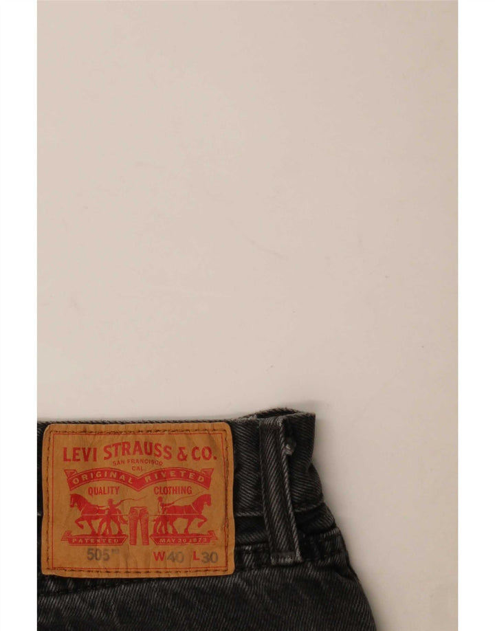 Levi's Dame 505 Straight Jeans W40 L26 Grå Bomuld