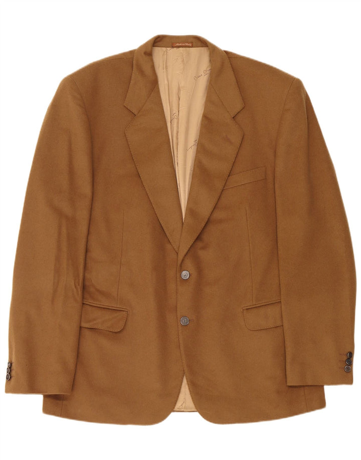 Pierre Cardin Herre 2-knaps blazerjakke IT 54 2XL Khaki Cashmere
