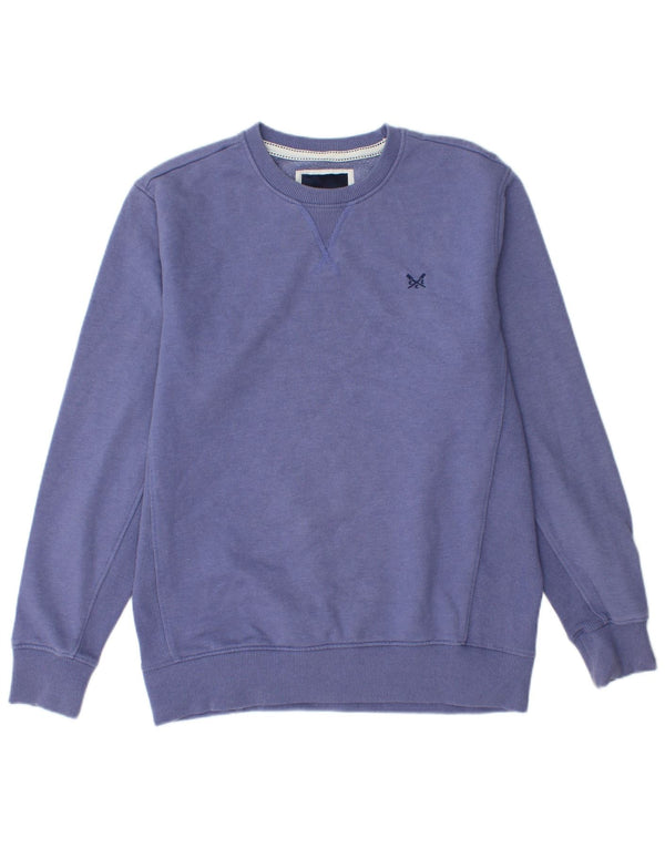 CREW TØJ Herre Sweatshirt Jumper Medium Lilla Bomuld