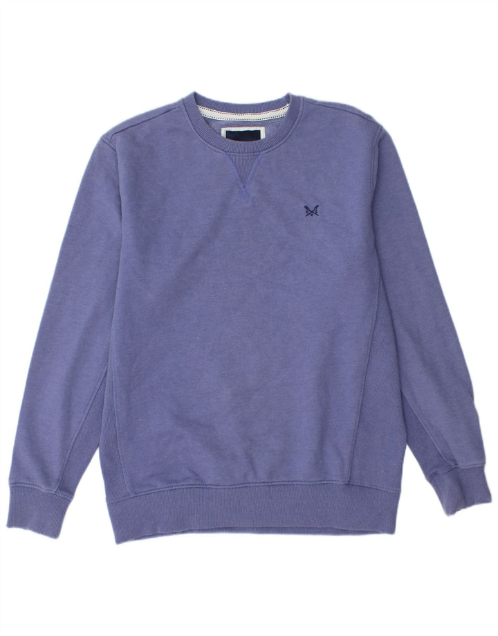 CREW TØJ Herre Sweatshirt Jumper Medium Lilla Bomuld
