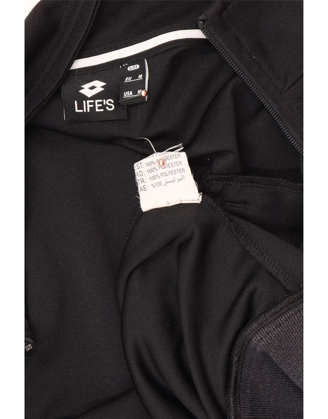 LOTTO Herre Life's Grafisk træningsdragt Topjakke Medium Sort Polyester