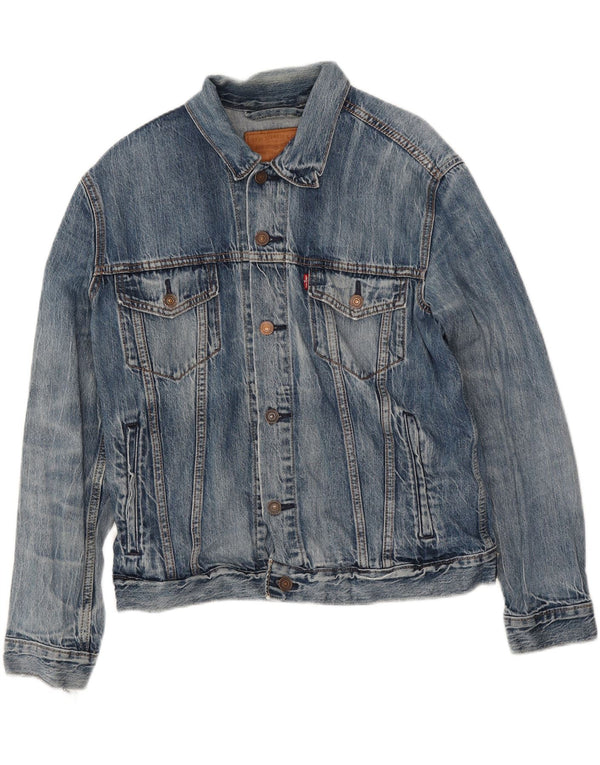 Levi's Herre denimjakke UK 38 Medium Blue Cotton