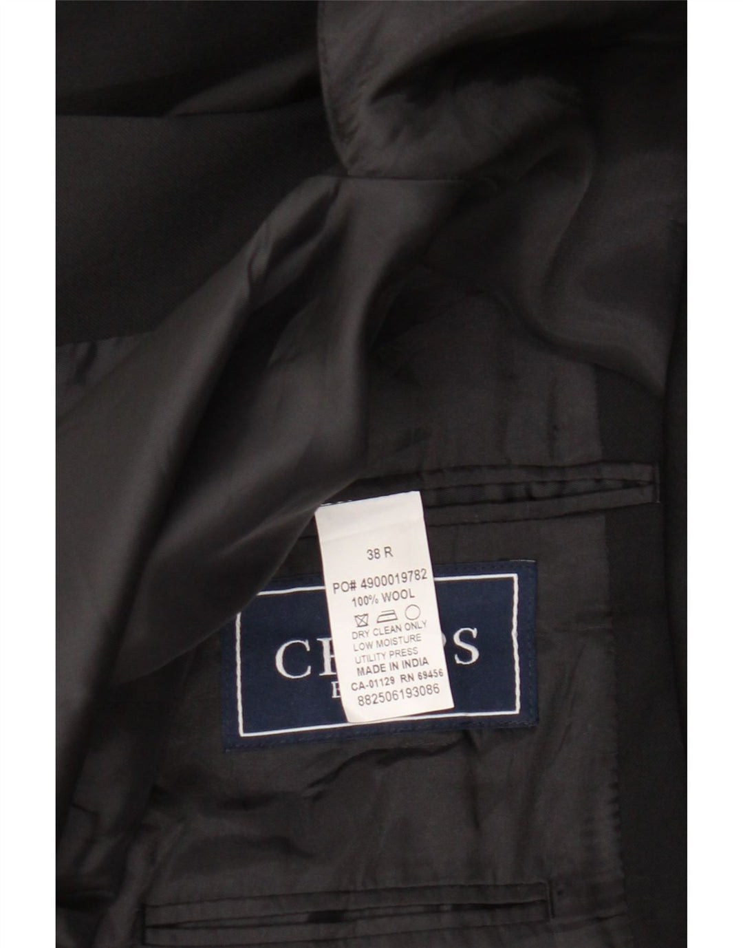 Chaps Herre 2-knaps blazerjakke UK 38 Medium Sort Uld