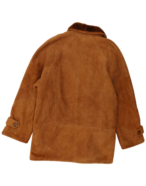 Vintage Herre Shearling Jacket IT 54 2XL Brun
