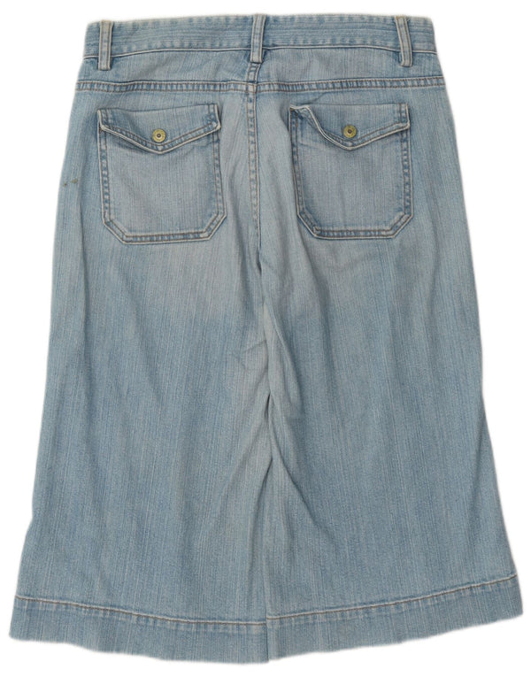 Gap Womens Wide Leg Bermuda Denim Shorts UK 10 Small W30 Blue Cotton