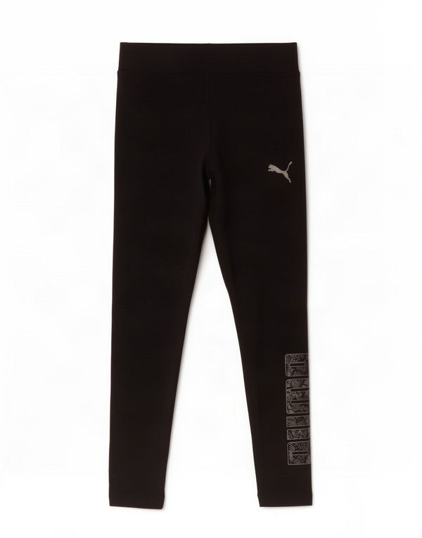 Puma piger grafiske leggings 7-8 år sort bomuld