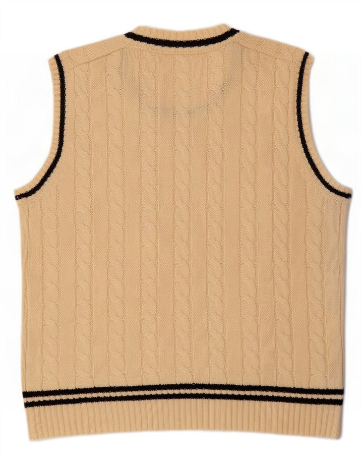 Vintage herrevest tanktop stor beige stribet