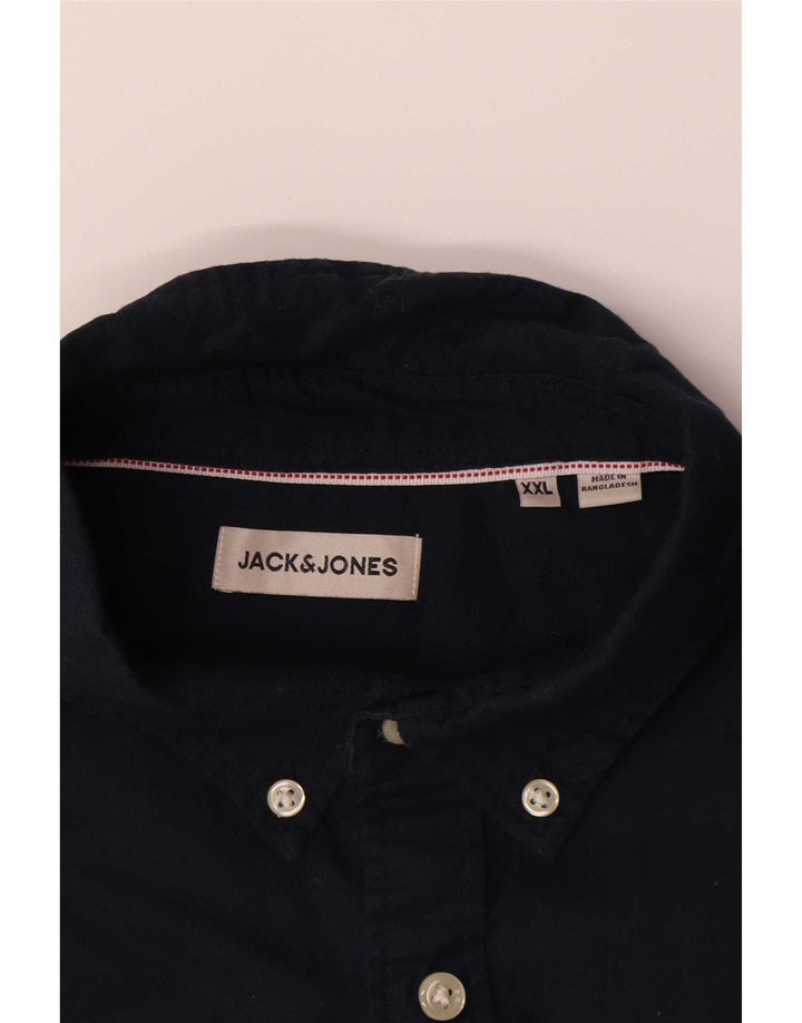 Jack & Jones herreskjorte 2XL marineblå bomuld