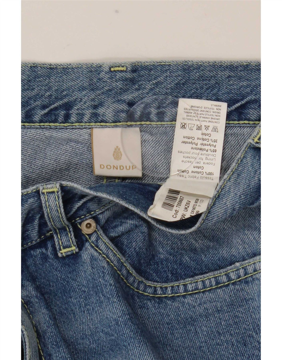 Dondup Dame Distressed Straight Jeans W27 L28 Blå Bomuld